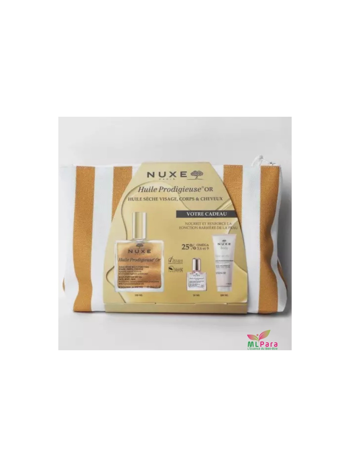 NUXE TROUSSE RAYEE HUILE PRODIGIEUSE OR 100ML+REVE DE THE GELEE DE DOUCHE 200ML (OFFERT)+HUILE PRODIGIEUSE FLORALE 10ML (OFFERT) NUXE TROUSSE RAYEE HUILE PRODIGIEUSE OR 100ML+REVE DE THE GELEE DE DOUCHE 200ML (OFFERT)+HUILE PRODIGIEUSE FLORALE 10ML (OFFERT)