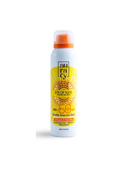 écran solaire spray invisible AURACY joy of soul-spray ecran solaire spf50+ inv 50gr
