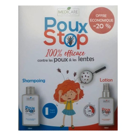 Medicare  POUXSTOP COFFRET SHAMP ANTI-POUX 100ML+LOTION 100ML