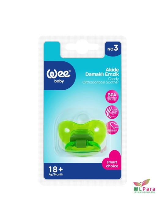 WEE BABY sucette en silicone orthodontique coloree n°3 ref.113-f