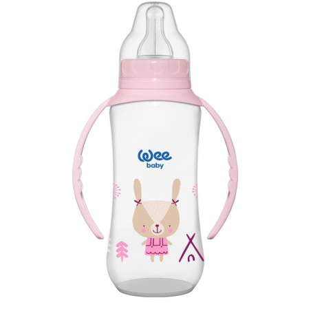 wee baby biberon  plastque avec anses 270 ml ref.745-f