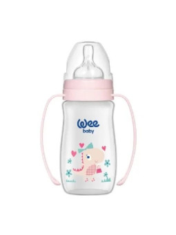 WEE BABY biberon classic plus col large pp avec poignee 0-6m 250ml ref.138-f