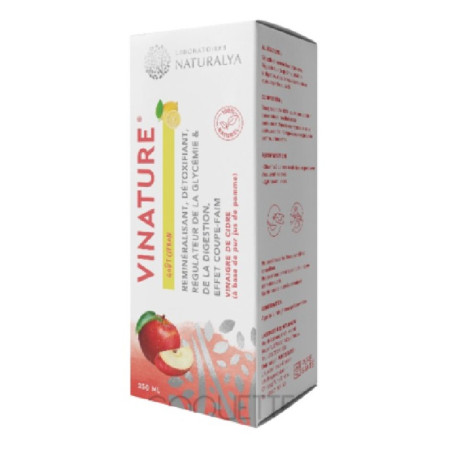 NATURALYA vinature vinaigre de cidre gout citron 250 ML