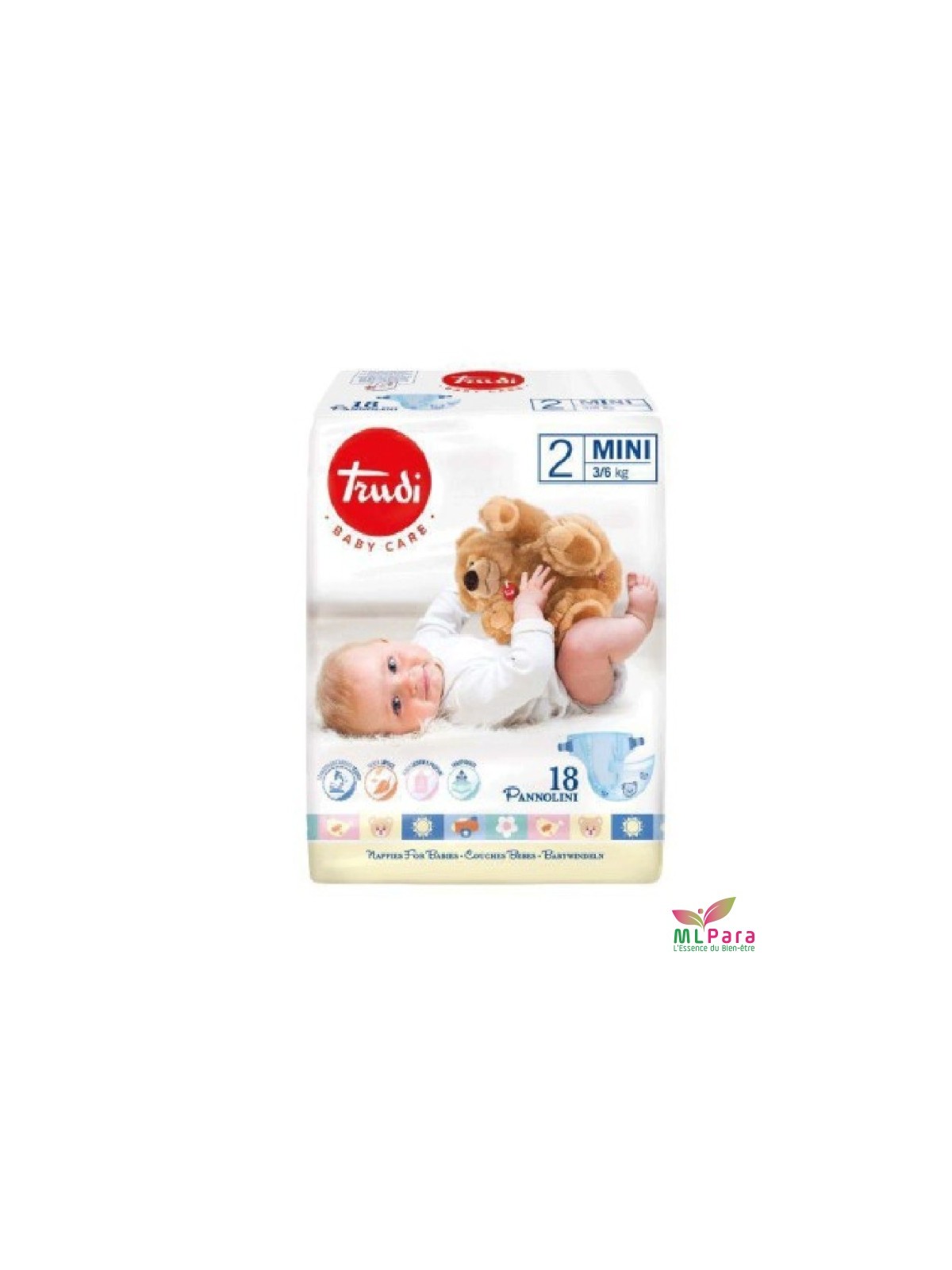 TRUDI baby care couches bébés t.2 / 3-6kg bt/18