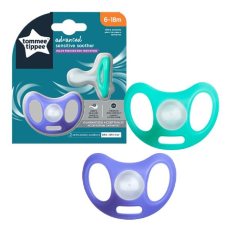 TOMMEE TIPPEE advanced sensitive sucette 6-18m x2 ref/43349403