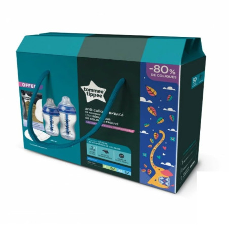 TOMMEE TIPPEE  advanced anti-colique kit naissance - bleu