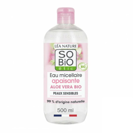 SO'BIO ETIC Eau Micellaire Apaisante Aloe Vera & Rose 500ML