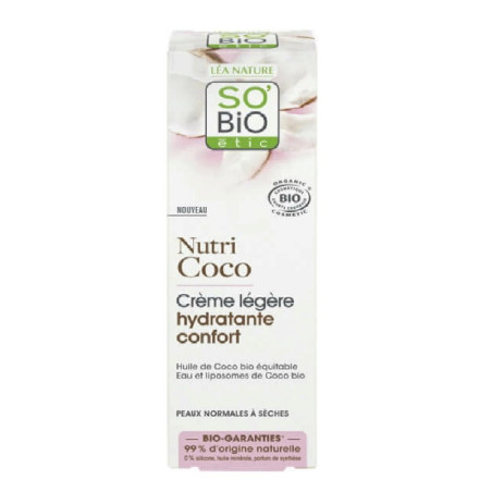 SO'BIO ETIC Crème Légère Hydratante Confort 50ML