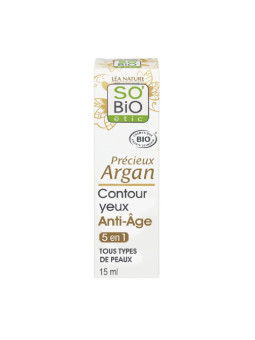 SO'BIO ETIC precieux argan contour yeux et levres anti-age 5 en 1 15ML