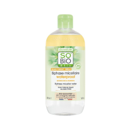 SO'BIO ETIC Eau Micellaire Biphasée - Pur Bamboo 500ML