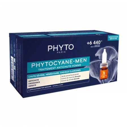 PHYTO PHYTOCYANE MEN TRAITEMENT ANTICHUTE HOMME 12X 3.5ML