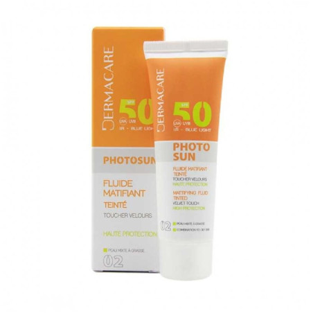 DERMACARE photosun fluide matifiant teinté 02