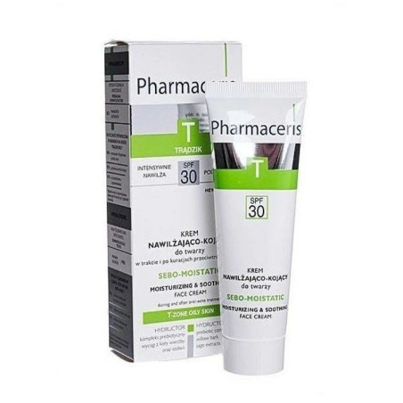 pharmaceris t sebo-moistatic crème hydratante apaisante spf30