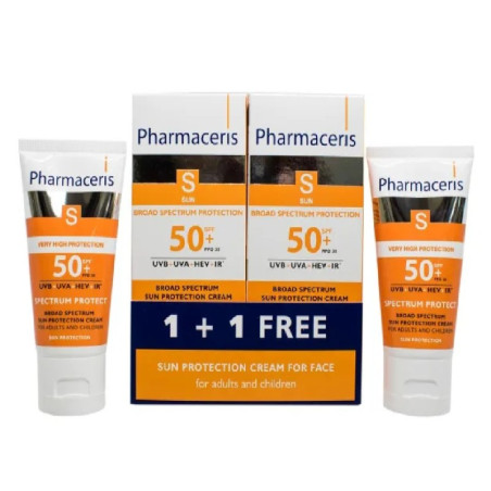 Pharmaceris - S sun broad spectrum protection cream spf50+ 1 gratuit