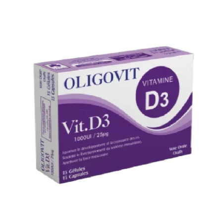 vital oligovit vitamine D3 bt/15 gelules