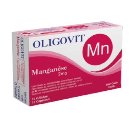 VITAL Oligovit manganèse 2mg bt/15 gelules