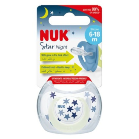 NUK SUCETTE STAR NIGHT+BOITE 6-18M 10736752