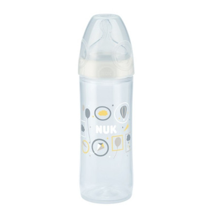 NUK BIBERON CLASSIC PP LOVE 250ML 6-18m ROSE/BLEU/GRIS