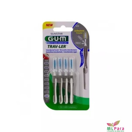 GUM TRAV-LER 1618 Brossette interdentaire 2 mm