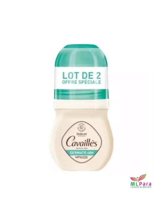 ROGE CAVAILLES DEO DERMATO 48H ROLLON 50 ML LOT DE 2