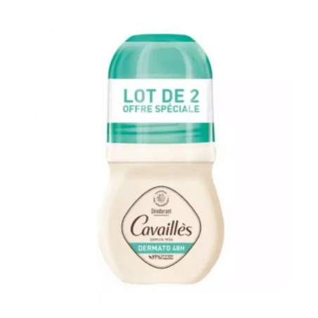 ROGE CAVAILLES DEO DERMATO 48H ROLLON 50 ML LOT DE 2
