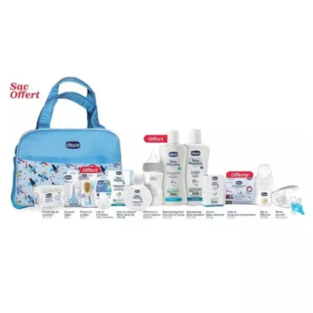 CHICCO SAC MATERNITE 13 PRODUITS BLEU
