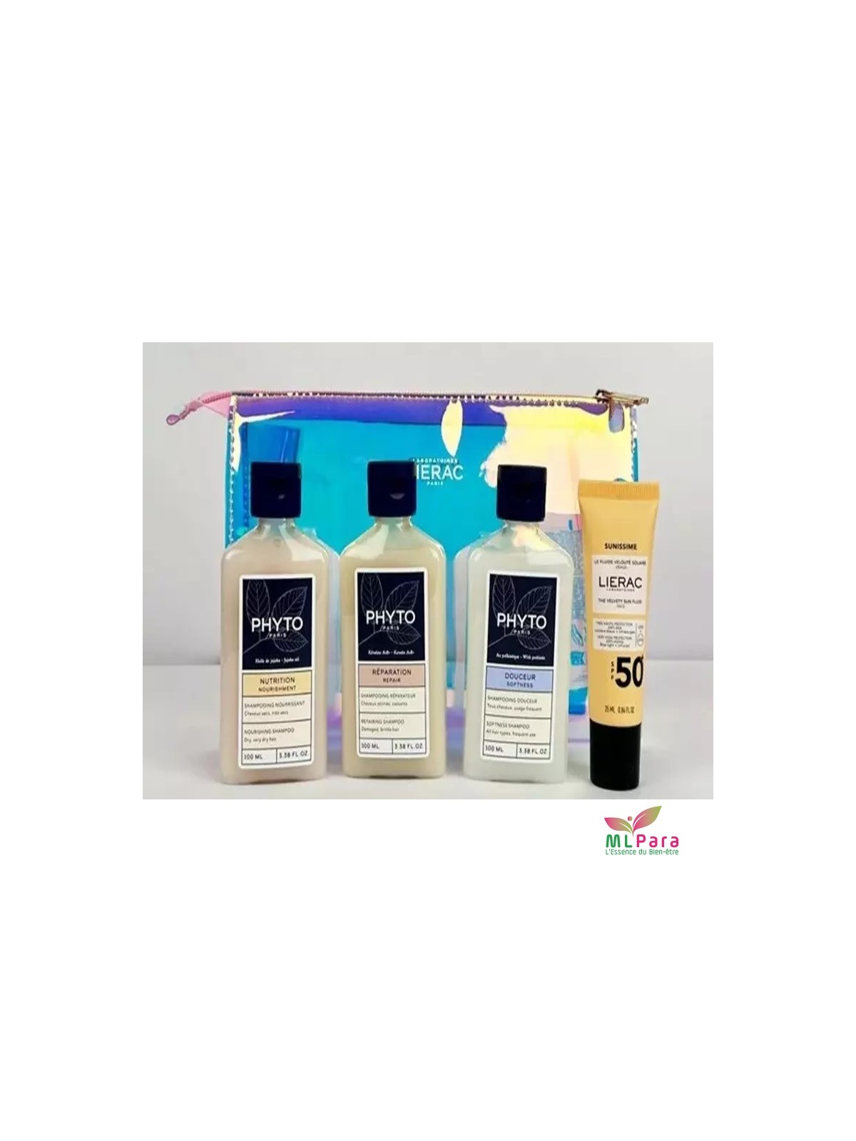 PHYTO KIT VOYAGE ( SHAMPOING 100ML*3 + ECRAN LIERAC SUNISSIME 25ML GRATUIT + TROUSSE GRATUITE )