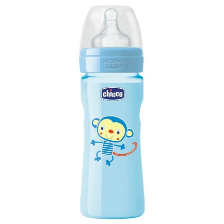 CHICCO BIBERON BOY 250ML  2M+ BLEU 2062322000