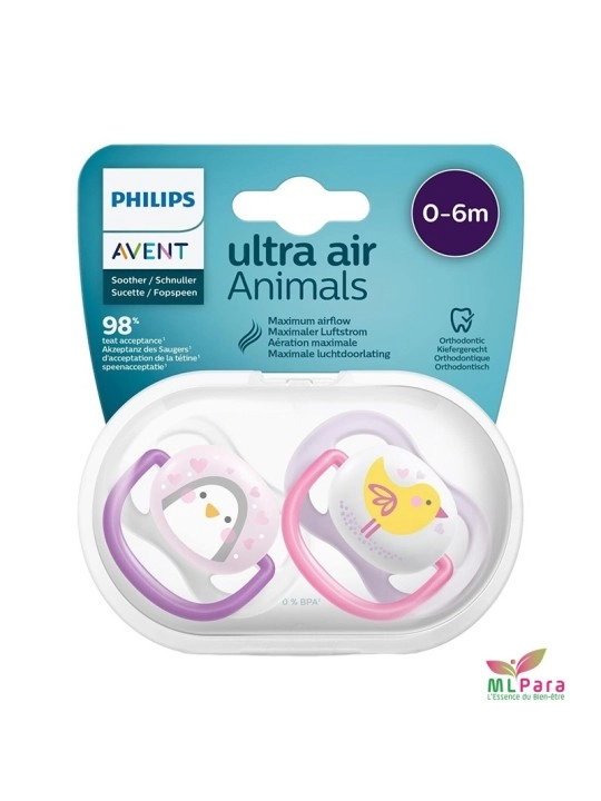 AVENT SUCETTE B/2 ULTRA AIR 0-6M SCF.080/06 AVENT SUCETTE B/2 ULTRA AIR 0-6M SCF.080/06