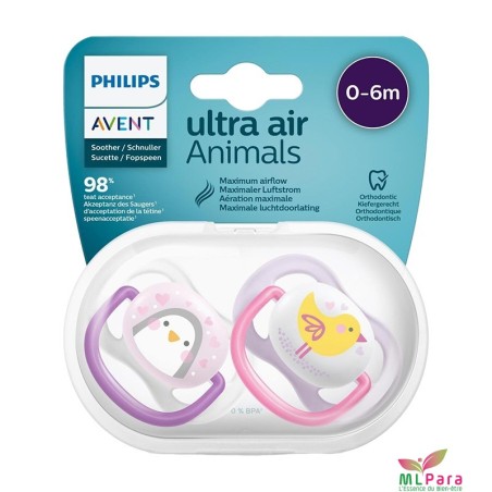 AVENT SUCETTE B/2 ULTRA AIR 0-6M SCF.080/06