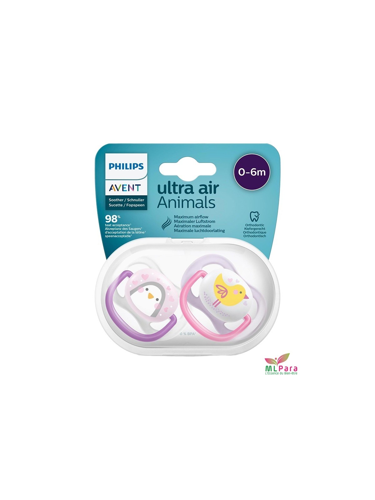 AVENT SUCETTE B/2 ULTRA AIR 0-6M SCF.080/06