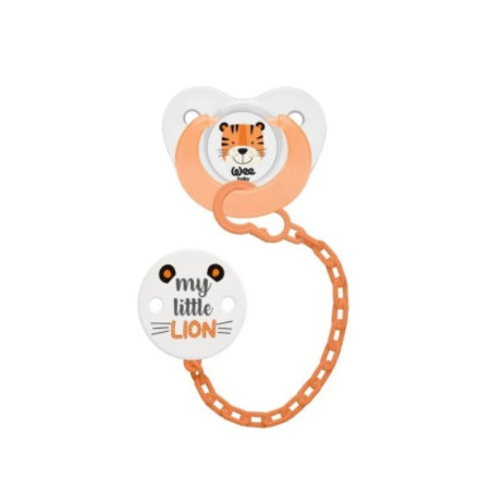 Wee Baby  Sucette + chaine (0-6) REF.371 (ORANGE+ROSE)