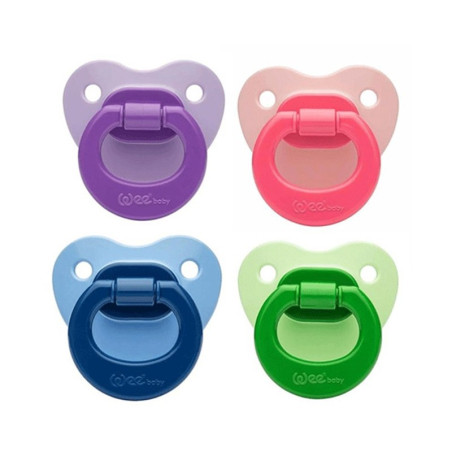 WEE BABY sucette en silicone orthodontique coloree n°1 ref:819