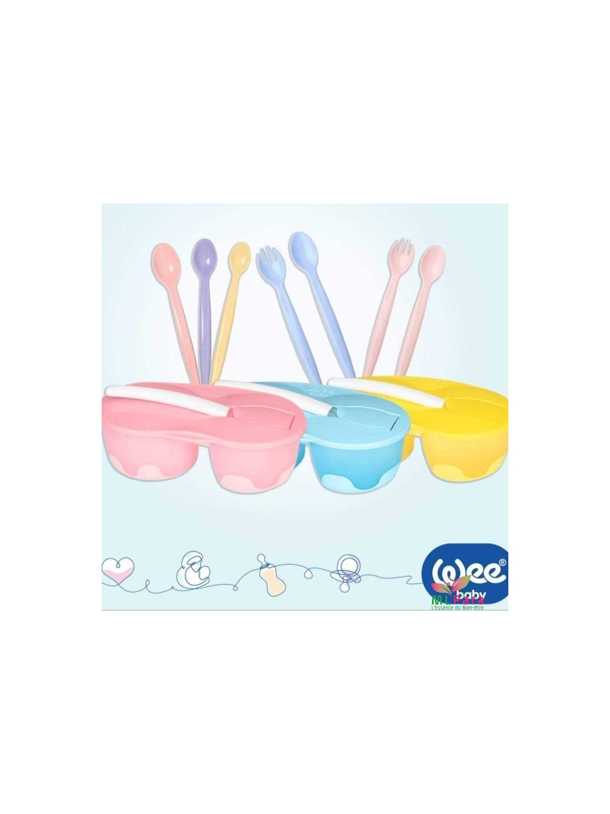 Wee Baby bol et cuillère en silicone ref.886