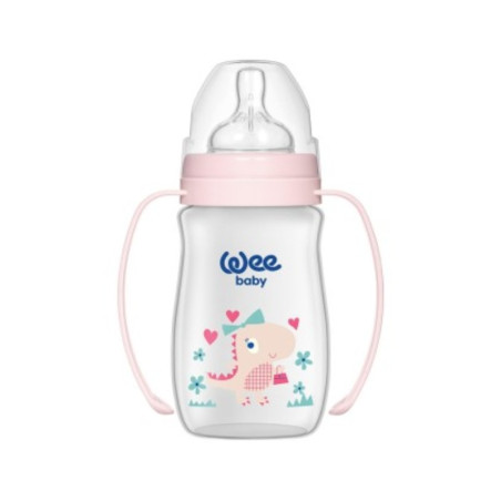 wee baby biberon  en plast avec poignee 250 ml ref.138-f
