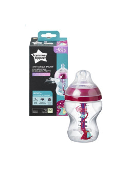 TOMMEE TIPPEE biberon 0m+ rose  260ml ref/42257603