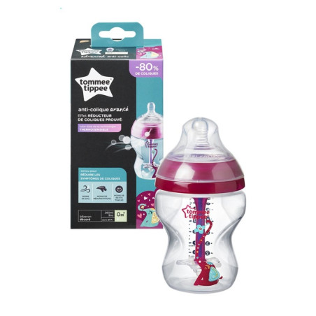 TOMMEE TIPPEE biberon 0m+ rose  260ml ref/42257603