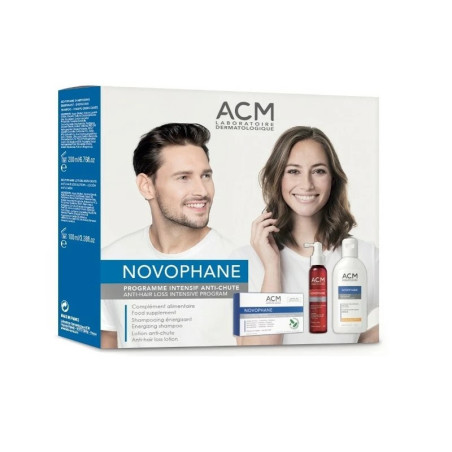 ACM COFFRET NOVOPHANE PROGRAMME INTENSIF ANTI-CHUTE , SHAMPOOING ÉNERGISANT 200ML GRATUIT