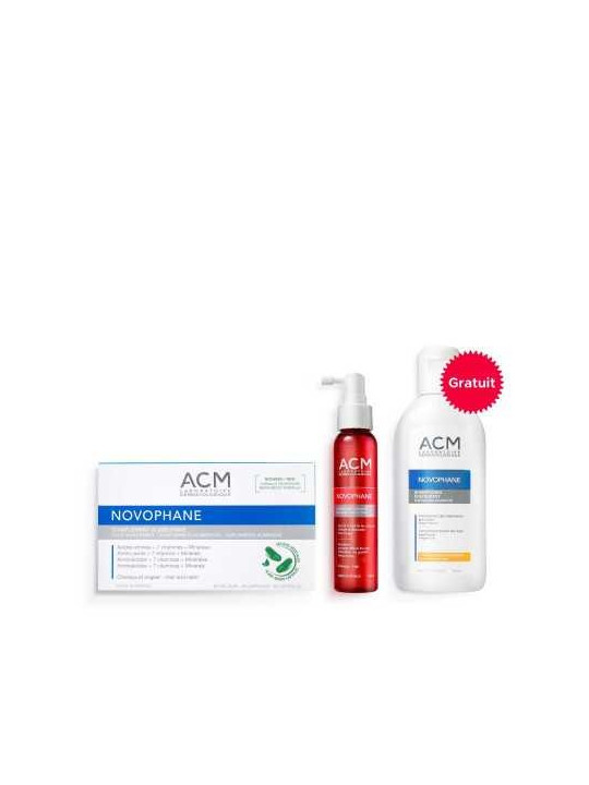 ACM COFFRET NOVOPHANE PROGRAMME INTENSIF ANTI-CHUTE , SHAMPOOING ÉNERGISANT 200ML GRATUIT