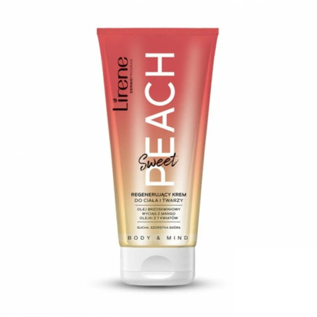 LIRENE sweet peach creme regenerante visage corps 200ml
