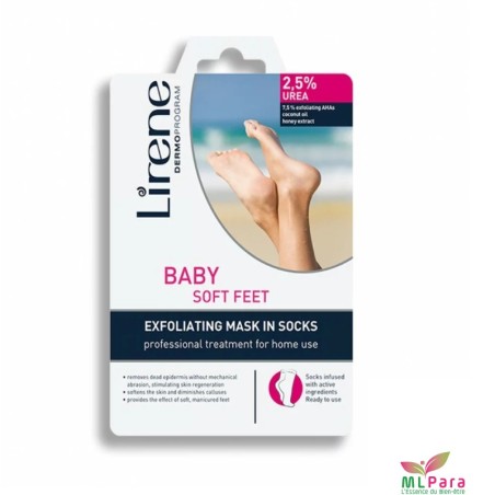 LIRENE chaussetes exfoliante pieds 2.5%