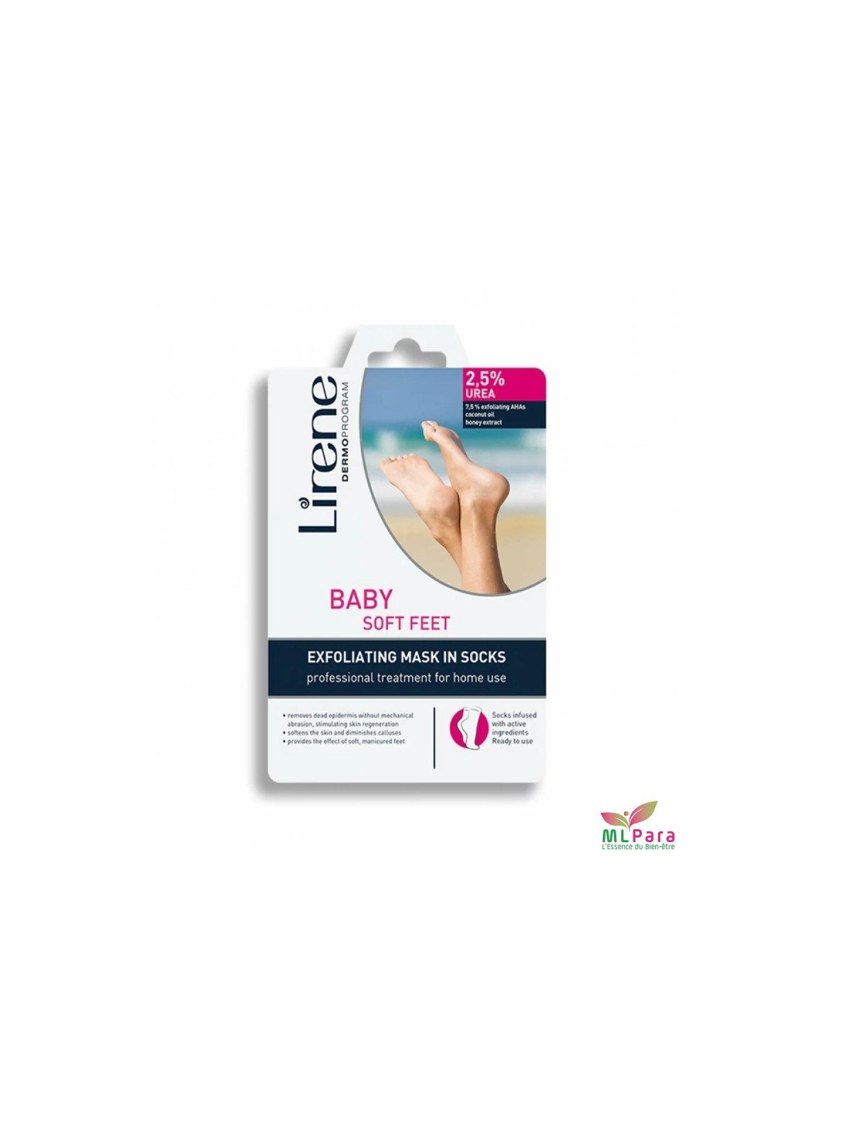 LIRENE chaussetes exfoliante pieds 2.5%