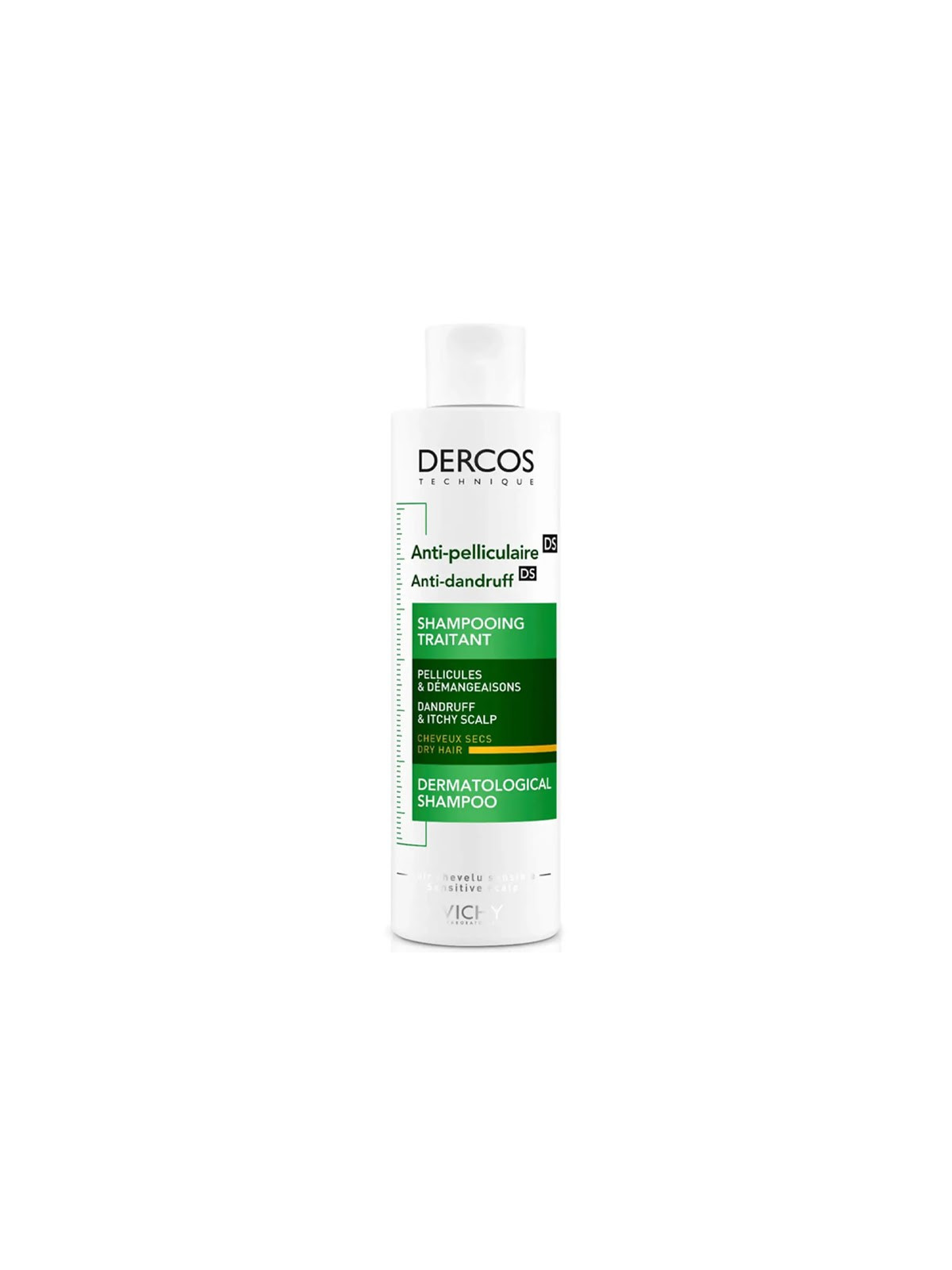 Vichy Dercos Shampoing Traitant Anti-Pelliculaire DS Cheveux Secs 200 ml