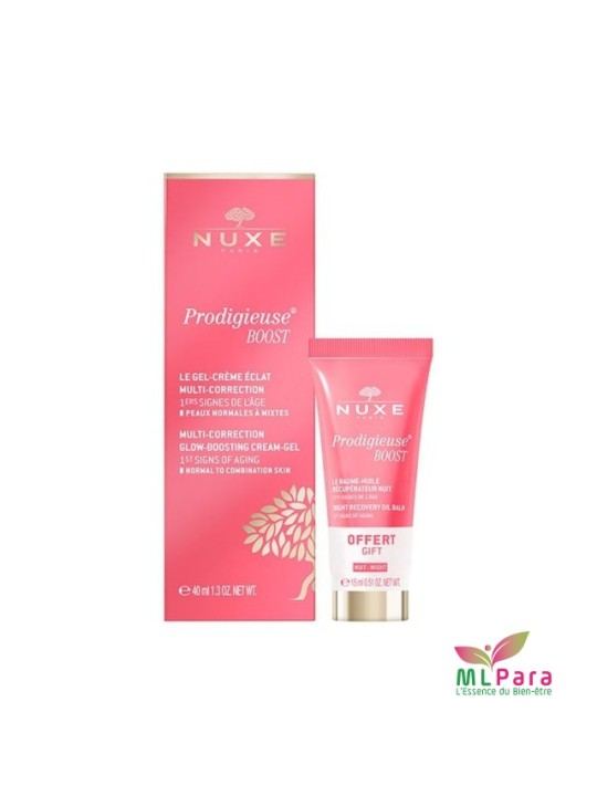 NUXE Prodigieuse Boost Le Gel-Crème Éclat Multi-Correction 40 ml + Le Baume-Huile Récupérateur Nuit 15 ml Offert