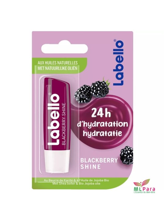 LABELLO Baume à lèvres blackberry shine aux huiles naturelles