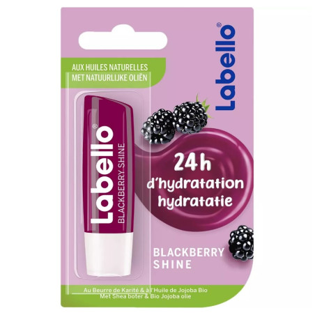 LABELLO Baume à lèvres blackberry shine aux huiles naturelles