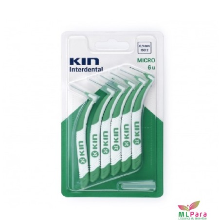KIN brossette micro0.9mm micro 6 unites(vert)