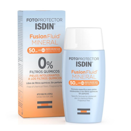 Ecran solaire invisible ISDIN Fusion Fluid Mineral SPF 50