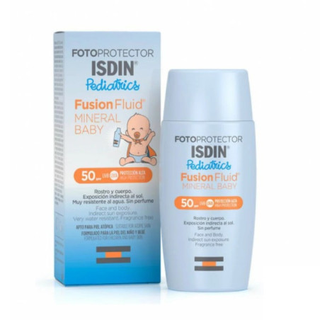 Ecran solaire liquide pour bébés ISDIN fotoprotector fluid mineral baby spf50