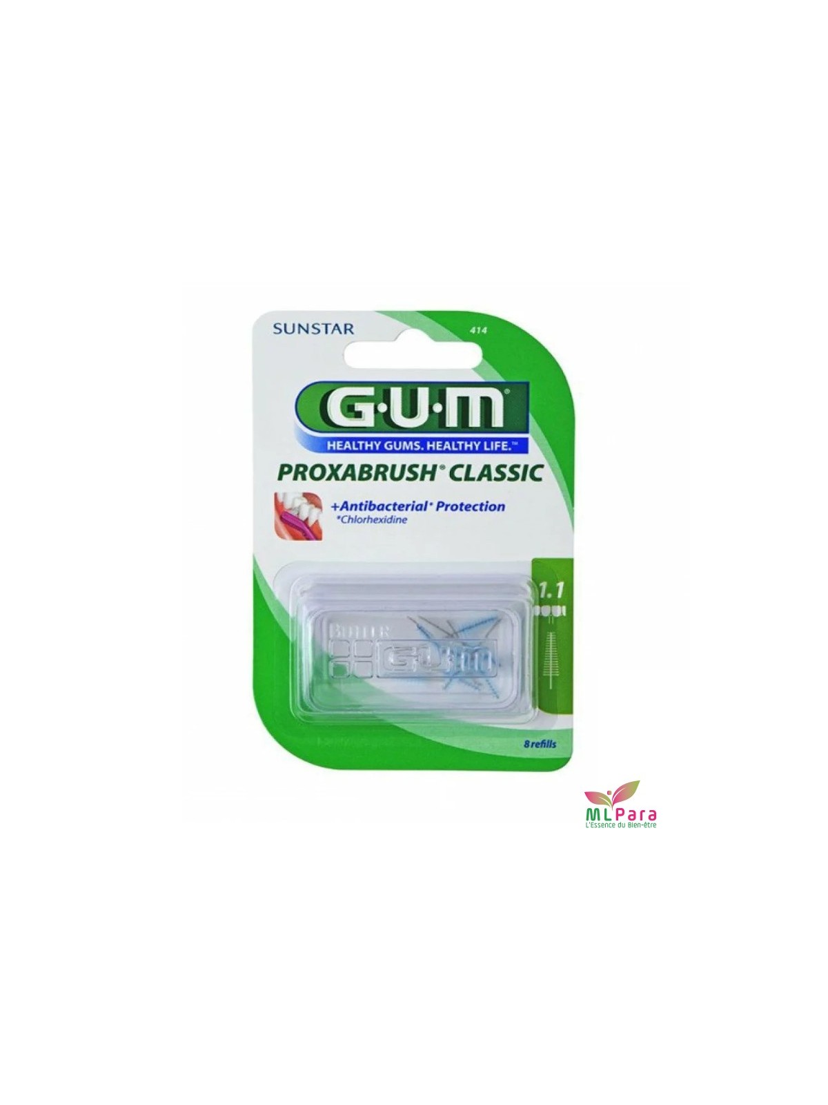 GUM brossettes 414 ultra fine coniq b/8